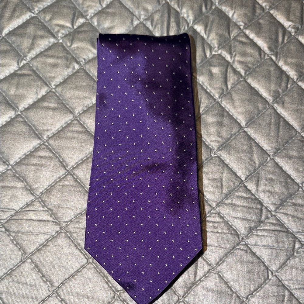 Ralph Lauren Purple Label Dotted Purple Tie